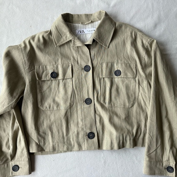 Zara Tops - Zara Women's Utility Jacket in Tan